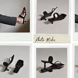 靴 KHAITE Georgia Patent Leather Sandals Khaite Georgia Patent Leather Slides - Black Sandals, Shoes